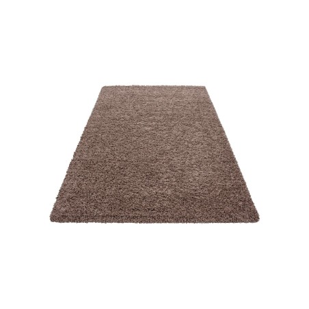 Prayer rug Shaggy plain color pile height 5cm mocha