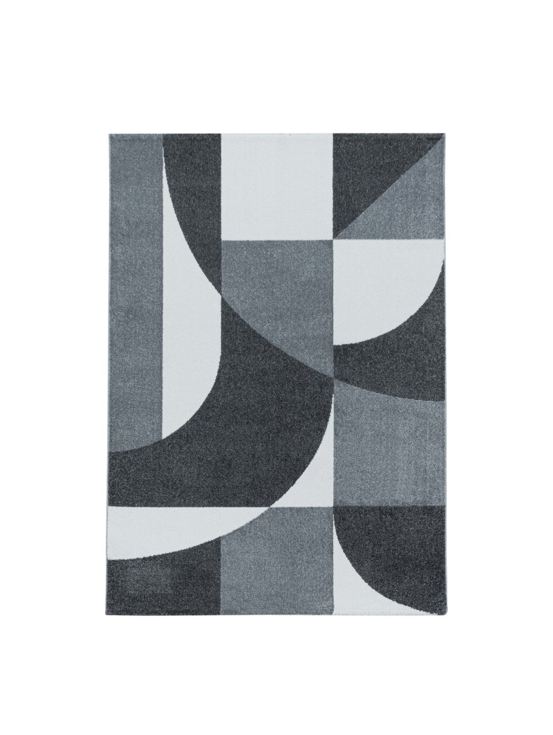 Gebedskleed kortpolig ontwerp postcodepatroon abstract grijs