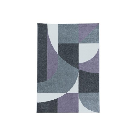 Tapis de Prière Design Poils Courts Motif Code Postal Abstrait Violet