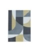 Gebedskleed kortpolig ontwerp postcodepatroon abstract geel