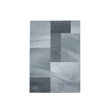 Gebetsteppich Kurzflor Design Zipcode Muster Rechteck Grau
