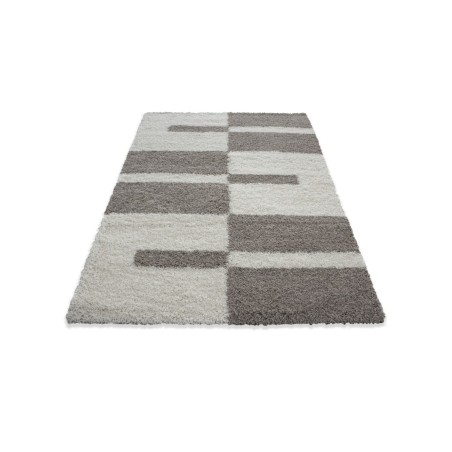Prayer rug, high pile, checked pattern, 30 mm pile height, beige - cream