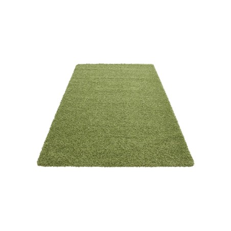 Gebetsteppich Teppich Shaggy Florhöhe 3cm unifarbe Grün