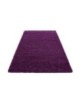 Tappeto da preghiera shaggy, altezza pelo 3 cm, viola tinta unita