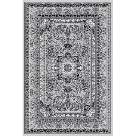 Gebetsteppich Traditional Webteppich Schwarz Grau Weiß