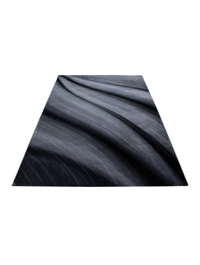 Gebedskleed abstract golven optiek zwart grijs gemêleerd