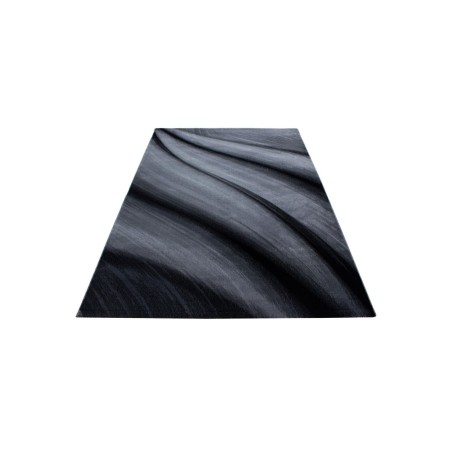Prayer rug abstract waves optics black gray mottled
