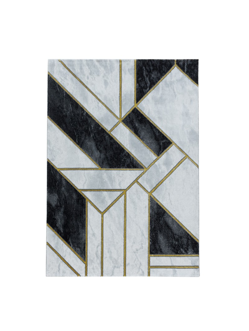 Gebedskleed Laagpolig Marmer Design Abstracte Lijnen Goud