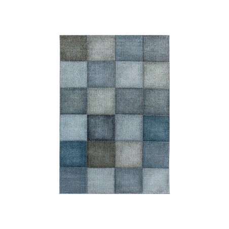 Gebetsteppich Kurzflor Teppich Quadrat Pixel Muster Weich Teppich Blau
