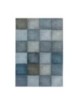 Gebetsteppich Kurzflor Teppich Quadrat Pixel Muster Weich Teppich Blau