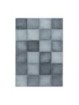 Prayer Rug Short Pile Rug Square Pixel Pattern Soft Rug Grey