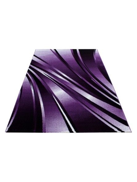 Prayer Rug Geometric Waves Mottled Black Violet White
