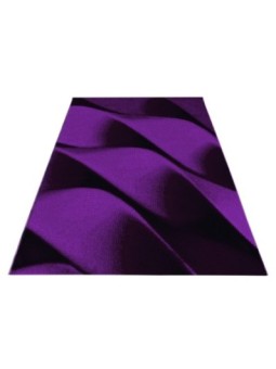 Prayer Rug Living Room Geometric Wave Pattern Black Purple