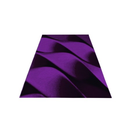 Tapis de Prière Salon Motif Vague Géométrique Noir Violet