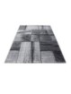 Gebetsteppich Wohnzimmer Holzoptik Mauer Muster Grau Schwarz