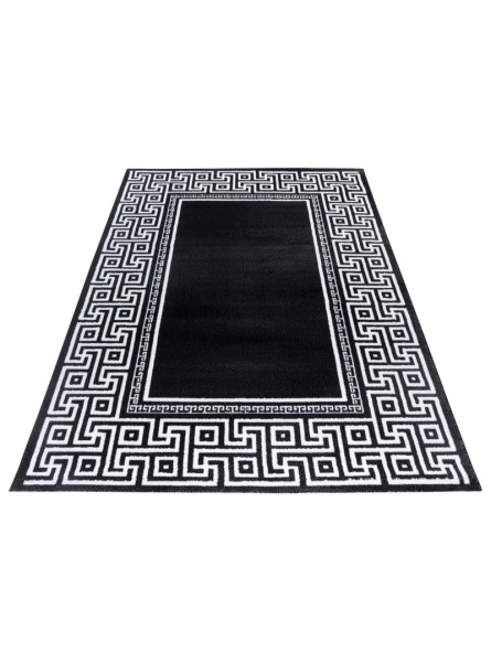 Gebetsteppich Geometrisch ornament bordüre Schwarz Weiß