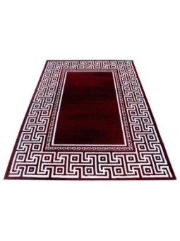 Gebedsmat Geometrisch Ornament Rand Zwart Rood Wit