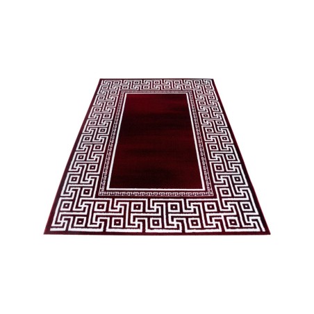 Gebedsmat Geometrisch Ornament Rand Zwart Rood Wit