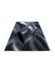 Gebedskleed laagpolig tapijt abstract schaduwgolfmotief zwart grijs