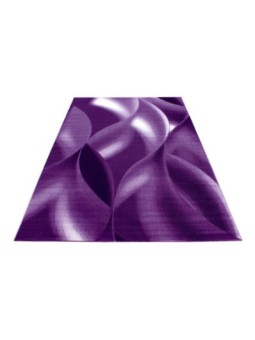 Tapis de prière tapis à poils ras abstract shadow waves optics noir violet blanc