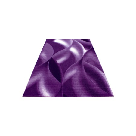 Tapis de prière tapis à poils ras abstract shadow waves optics noir violet blanc
