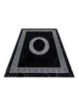 Gebedskleed laagpolig tapijt marmer look zwart wit