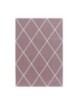 Gebetsteppich Kurzflor Teppich Design Raute Modern Linien Unifarben Rosa