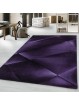 Short pile rug, living room rug, abstract design, soft pile, purple