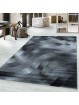 Short pile carpet, living room carpet, soft pile, wave design, black