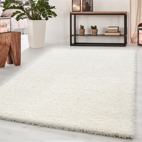 High pile long pile living room shaggy carpet plain color pile height 5cm cream