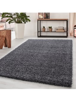 Shaggy hoogpolig woonkamer DREAM Shaggy tapijt effen kleur poolhoogte 5cm grijs
