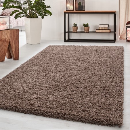 High pile, long pile, living room DREAM Shaggy carpet, plain colour, pile height 5cm, mocha
