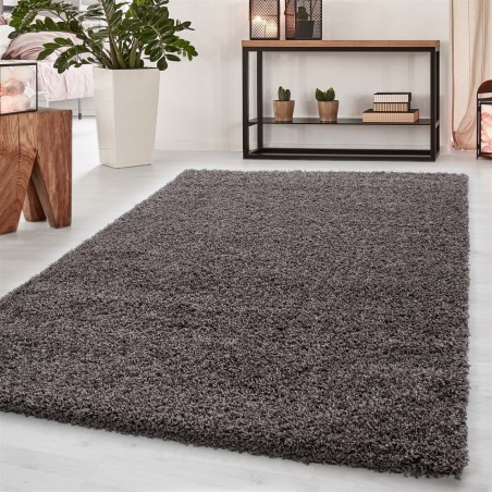 High pile long pile living room DREAM Shaggy carpet plain color pile height 5cm taupe