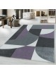 Laagpolig vloerkleed woonkamer vloerkleed ontwerp postcode patroon abstract violet