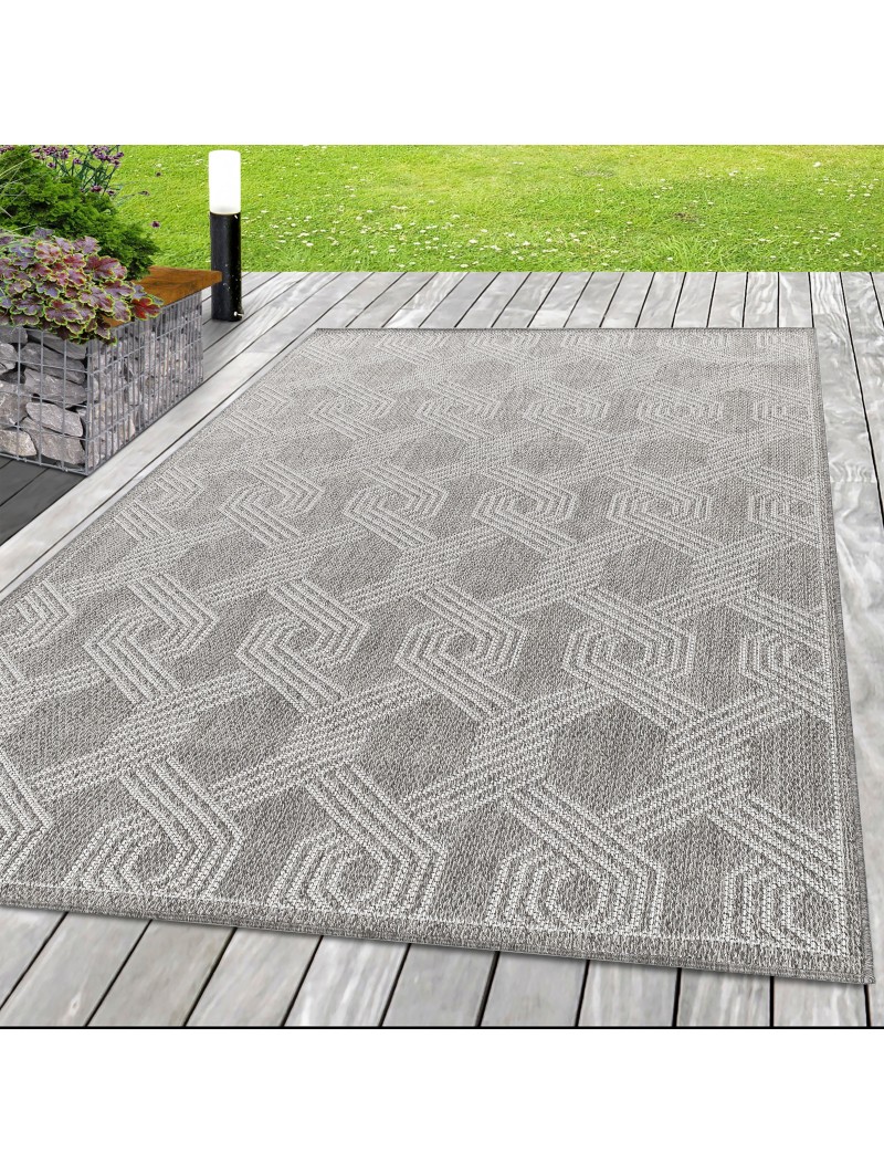 Indoor Outdoor Carpet CURA Balcony Carpet Waterproof braided pattern