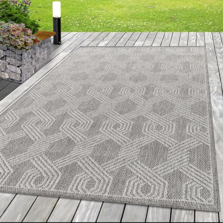 Indoor Outdoor Carpet CURA Balcony Carpet Waterproof braided pattern