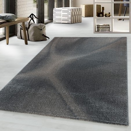 Laagpolig tapijt woonkamer tapijt design kunststof schaduwpatroon bruin
