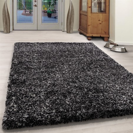 Shaggy carpet high quality high pile living room anthracite gray white mottled