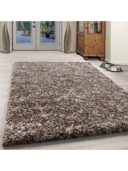 Shaggy carpet high quality high pile living room beige taupe cream mottled