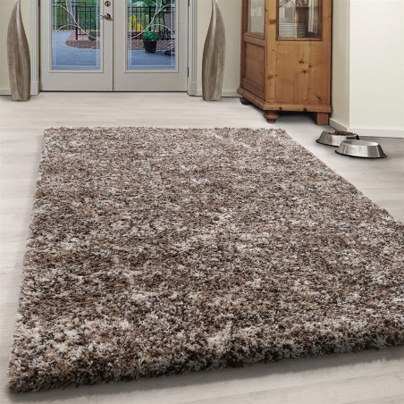 Hoogpolig tapijt hoge kwaliteit hoogpolig woonkamer beige taupe crème gemêleerd