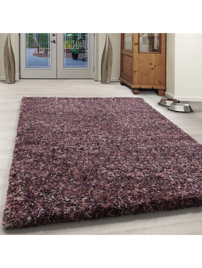 Shaggy carpet high quality high pile living room pink purple taupe cream mottled