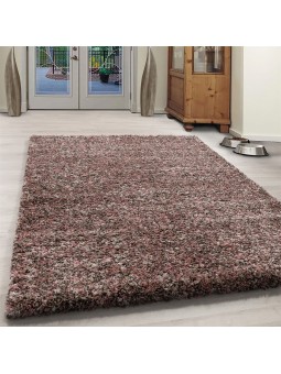 Hoogpolig tapijt van hoge kwaliteit hoogpolig woonkamer roze taupe beige crème gemêleerd