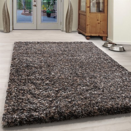 Hoogpolig tapijt hoge kwaliteit hoogpolig woonkamer taupe grijs beige crème gemêleerd