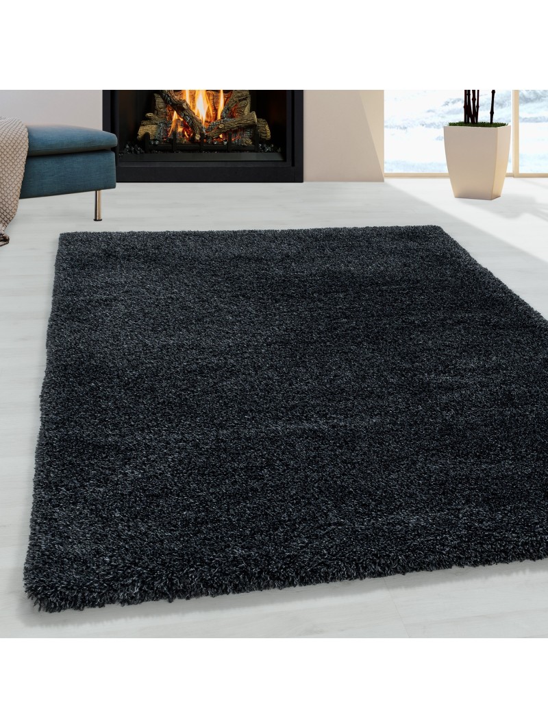Living room carpet high pile carpet super soft shaggy pile soft color anthracite