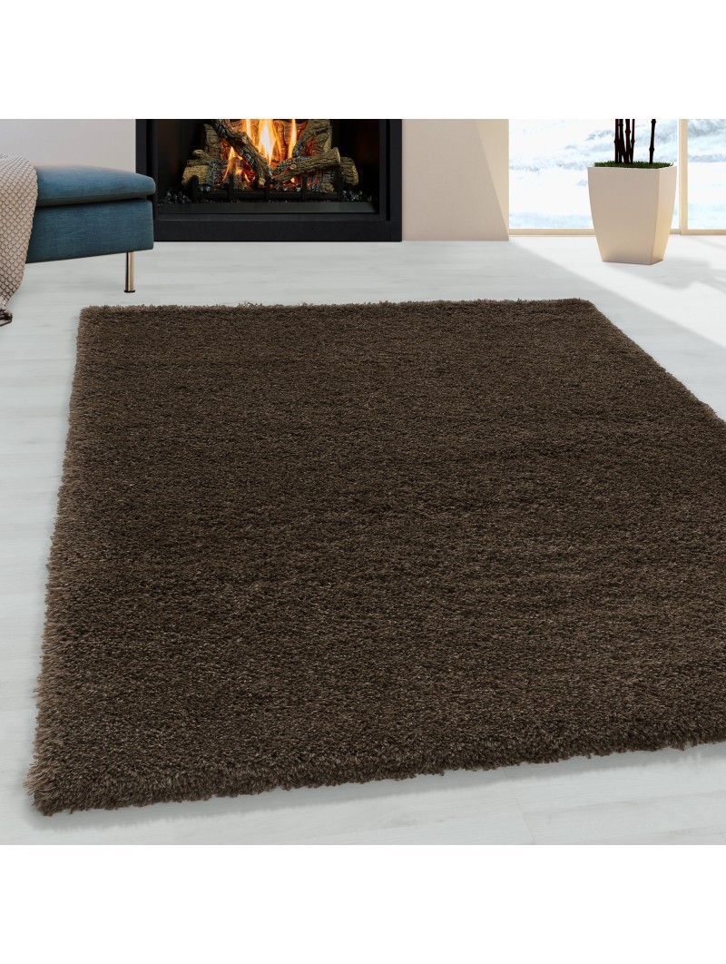 hoogpolig tapijt superzacht hoogpolig bruin