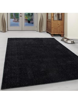 Carpet short pile modern living room plain mottled plain anthracite